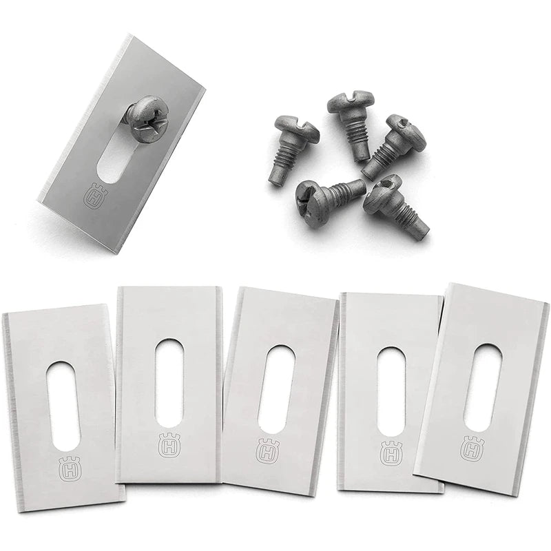 Husqvarna Automower Endurance Blades | 6 Blades with Screws | Slotted Hole | Longer Durable Quality Blades | Suitable for All Husqvarna/Gardena/McCulloch Robotic Lawnmowers