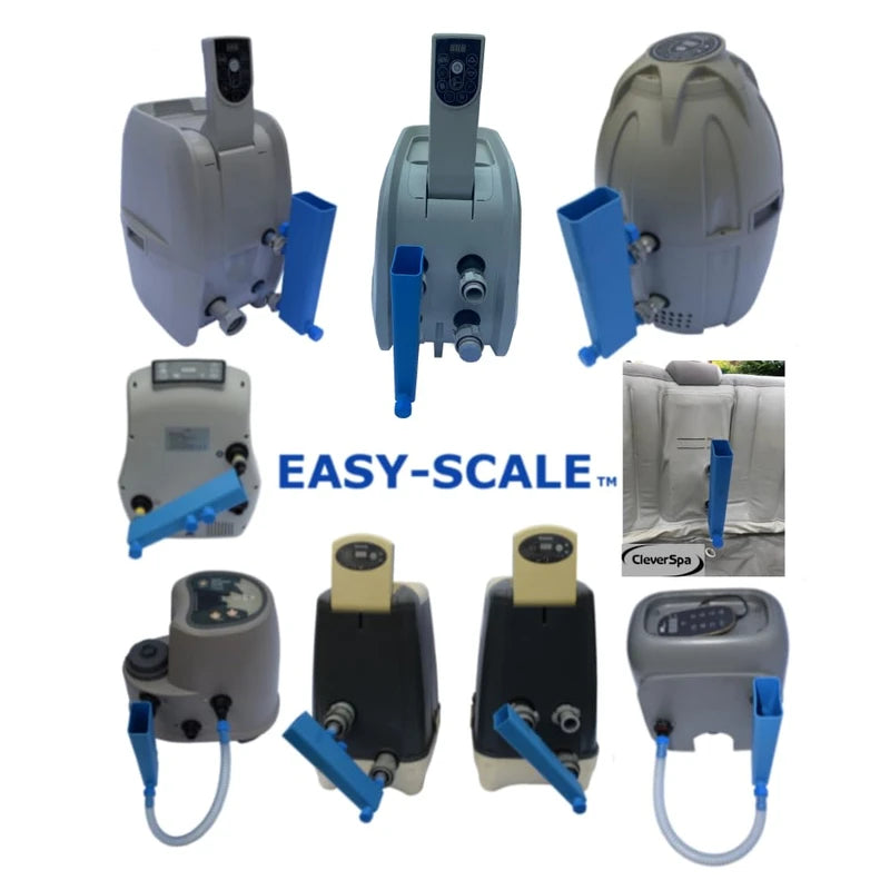 EASY-SCALE (TM) Hot Tub Descaler kit - Fix and prevent E02 errors - For Lay Z Spa Hydrojet 2021 onwards (4-pipe) models; - Hawaii/Maldives/Majorca/Palma/Santorini Hydrojet Pro etc.