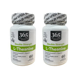 365 2-Pack 365 WHOLE FOODS MARKET Double Strength L-Theanine 60 Capsules Each 1/26