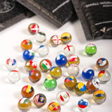 MARBLEFLAGS 3 Packs Marbles with Country Flags | 10 Random Flags Per Pack | Small World Collection