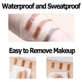 3Pcs Easy Peel Off Eyebrow Tint, Tattoo Brow Gel Tint, Long-lasting, Waterproof, Transfer-proof Eyebrow Tinting Kit for Fuller & Defined Looking Brows