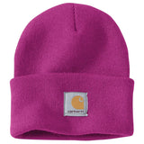 Carhartt Unisex Knit Cuffed Beanie Hat, magenta agate