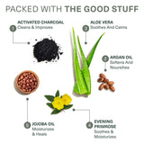 Botanic Tree Men's Face Wash with Glycolic Acid & Activated Charcoal (6oz.) - Deep Cleaning and Energizing Facial Exfoliating Cleanser…