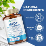 Aoruilia NAD Supplements 1200mg, NAD+ 13 in 1 Superior Antioxidant Blend with Max Absorption for Cellular Energy and Healthy Aging Support, 120 Capsules