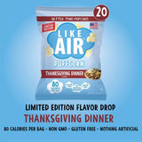 Thanksgiving Dinner Puffcorn Single Serve  - 20 bags - Like Air Puffcorn Flavor Snack Flavor Snack
