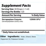 Absonutrix  Serrapeptase Enzyme 4 Fl Oz Anti oxidant 125000 SPU easy absorption