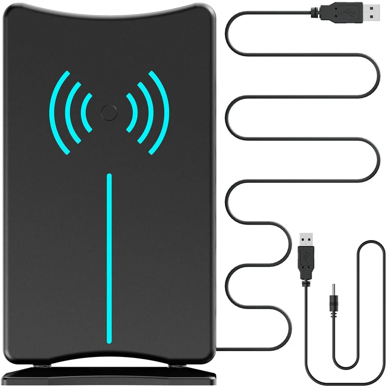 2025 Version Amplified HD Digital 'Matrix' TV Antenna Long 1000+ Miles, Support 4K 1080p Fire tv Stick and All Older TV's Indoor HDTV Local Channels,16.5ft Coaxial Cable