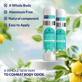 PureNaturis Whole Body Deodorant Spray Contains Natural Ingredients, Deodorant for Men & Women | 48HR Protection, Aluminum Free Nautral Deodorant Spray | Large Bottle 4.05 Fl Oz (Limon & Mint)
