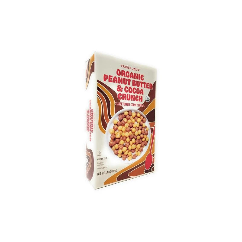 Generic Trader Joe's Organic Peanut Butter & Cocoa Crunch Sweetened Corn Cereal 10oz/284g (Pack of 1)