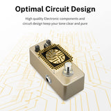 Donner Tremolo Pedal, Golden Tremolo Guitar Pedal Analog Tremolo Effect Pedal for Electric Guitar and Bass True Bypass