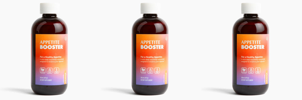 3 Pack Appetite Booster Weight Gain Stimulant Supplement Eat More for Underweight Adults & Kids 4+ Fortified with Vitamins B1,B2,B3,B5,B6,B12, Folic Acid, Iron, Zinc, Amino Acids, Flax Seed Oil