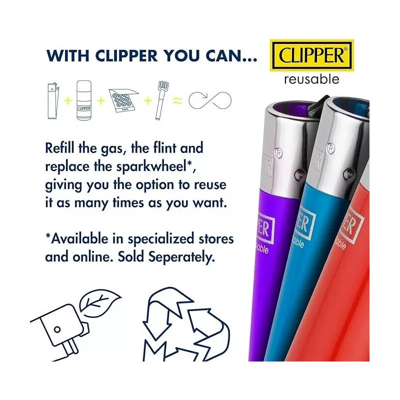 Clipper - Classic Large Reusable Lighter 48 Pack - Big Dog