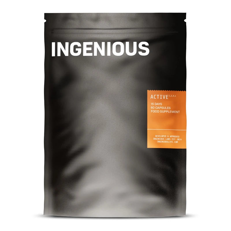 INGENIOUS Marine Collagen Active 30 Day Supply Aids Muscle Repair & Increased Endurance Hydrolysed Collagen Peptides Hyaluronic Acid Collagen Supplement Performance Enhancing Supplement