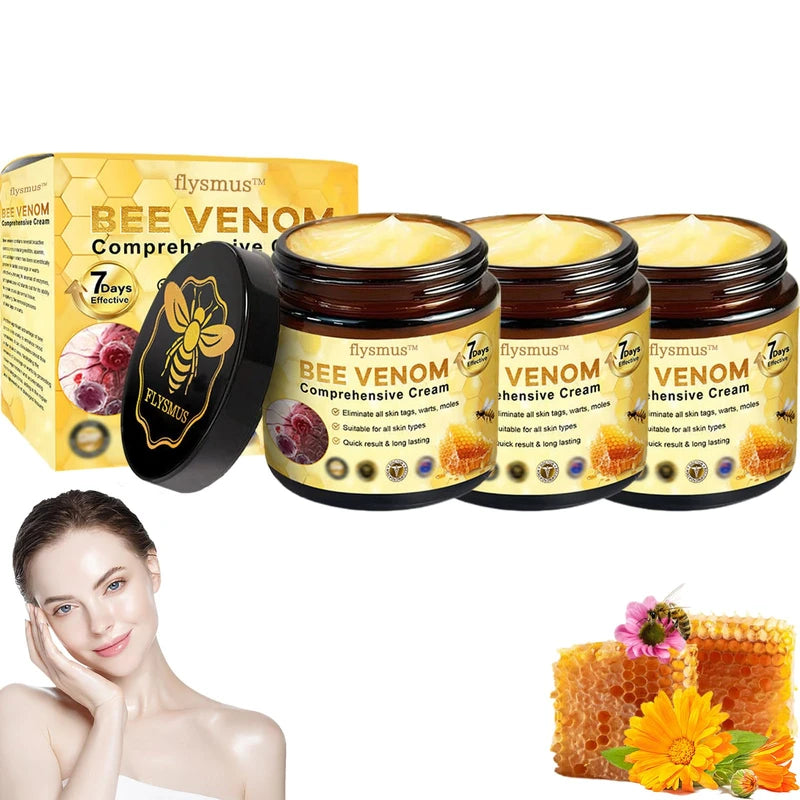 Bee Venom Comprehensive Cream, Professional Bee Venom Skin Treatment Cream for Removing and Repair, Natural Bee Venom Cream Suitable for All Skin Types (3PC)