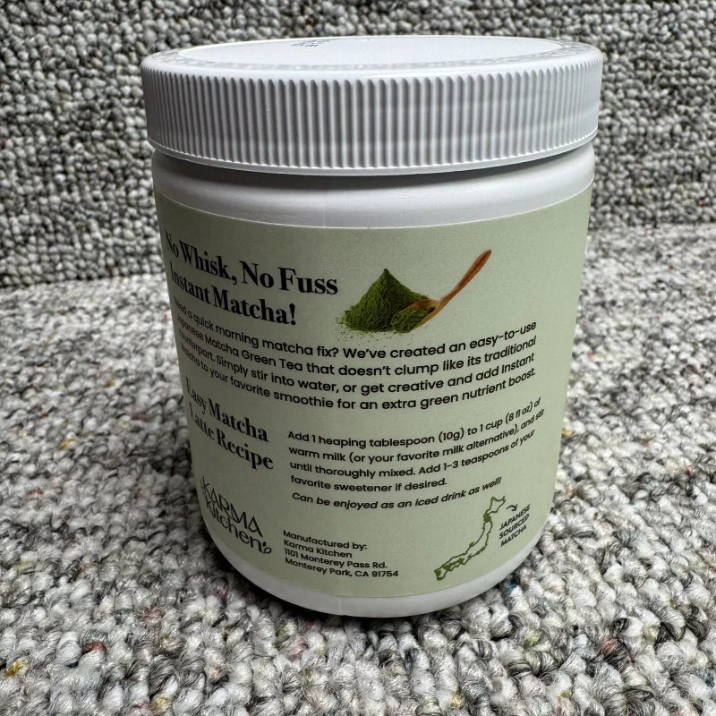 Karma Kitchen Instant Matcha 6 Oz Premium Japanese Green Tea
