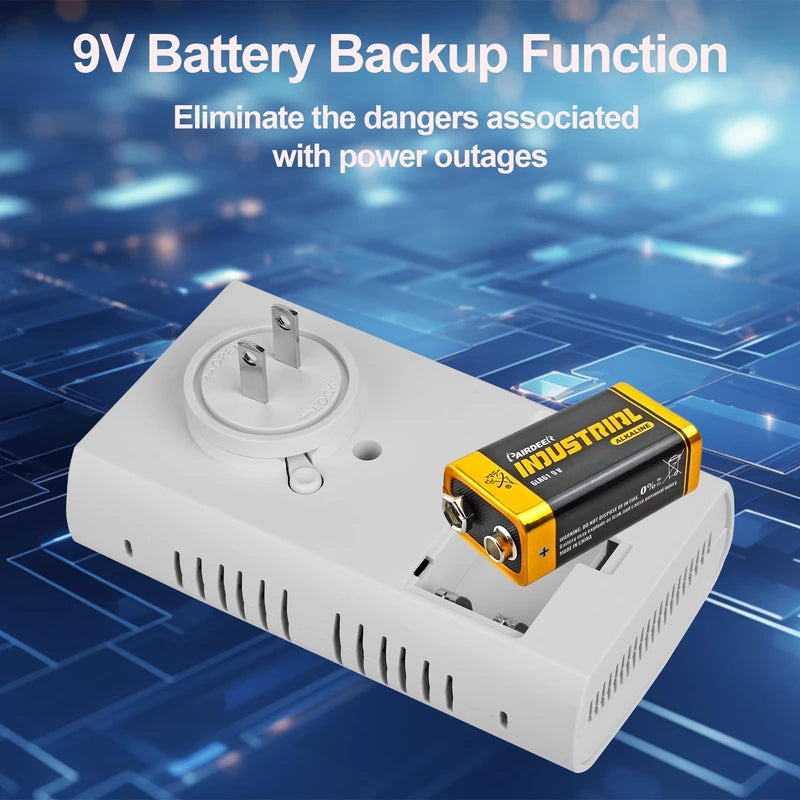 Hembisen Combination Gas & Carbon Monoxide Detectors - 3 Packs Plug in Carbon Monoxide Alarm & Natural Gas Detector for Home, 2-in-1 Co Detector & Combustible Gas Detector with Digital Display, Easy to Install