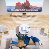 Projector with WiFi and Bluetooth, antmap Mini Projector for Phone Native 1080P Bluetooth Projector Wireless WiFi Projector Compatible with Phone/Tablet/Laptop/TV Stick/Game Console