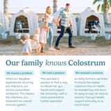 WONDERCOW Pure Bovine Colostrum Supplement Powder for Gut Health, Immune Support, and Muscle Recovery | Natural IgG Superfood, Unflavored, 60 Servings