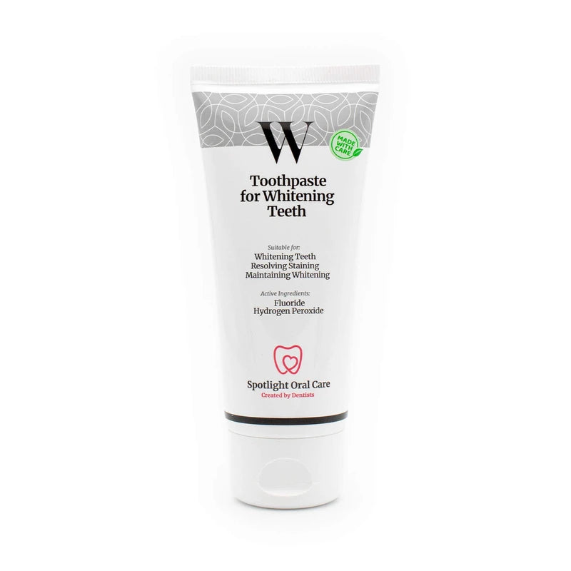 Spotlight Oral Care Teeth Whitening Strips | Gently Whitens Teeth Gradually & Safely | Active Ingredients Including Hydrogen Peroxide | Full 14-Day Course of Strips & 100 mL Whitening Toothpaste