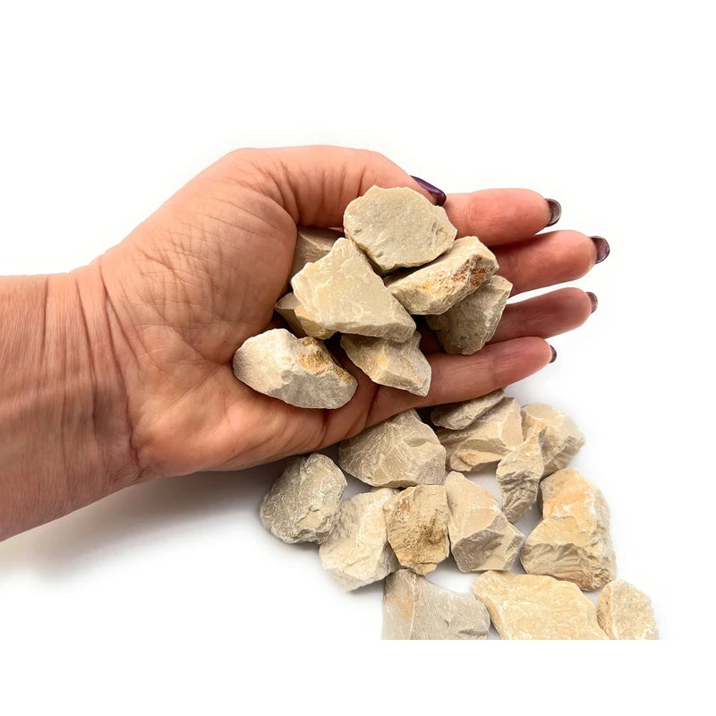 Jerusalem Stones - Set of 10, 0.8" Authentic Natural Small Rocks from Israel - Ideal for Crafts, Mosaics, Decor, Gardening, Vase fillers and Terrariums