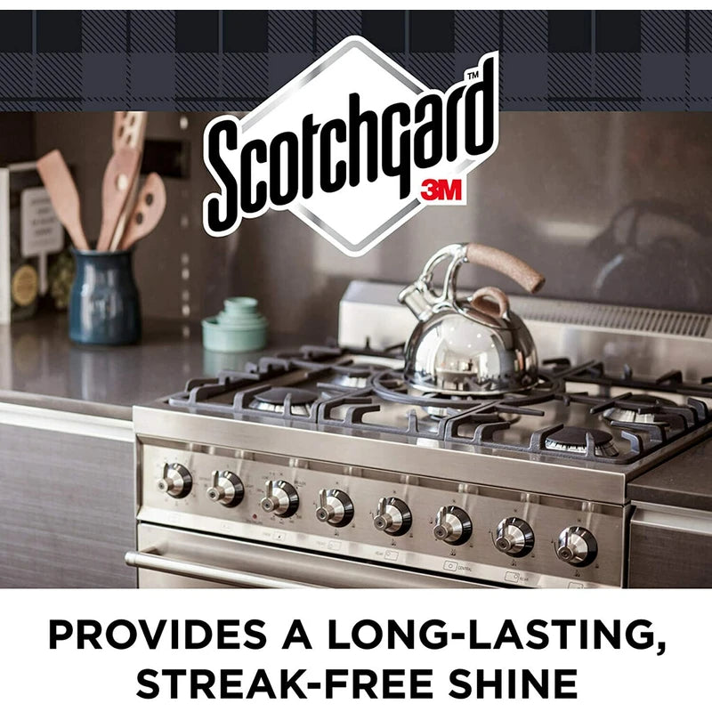 Scotchgard 7966-SG Stainless Steel Cleaner Resists Fingerprints & Smudges, No Drip Foam, 17 Oz, Original Version, 17 Fl Oz