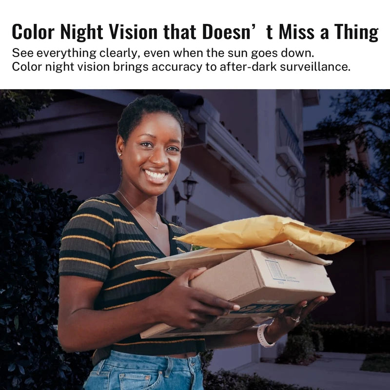 FISHBOT Security Video Doorbell, Dual Cameras with Delivery Guard, 1080p Full HD and Color Night Vision, Intelligent AI Detection, Two-Way Audio, 2.4GHz Wi-Fi Support, Cloud Storage (Sold seperately)