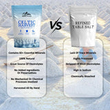 Mystic Nature Celtic Harvest Fine Ground Sea Salt - 1.1lb - 18oz | Rich in 82+ Essential Minerals | Organic 100% Natural & Unrefined | Hand Harvested Celtic Crystals from France