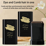 Safe and Convenient Comb Hair Dye, Hair Concealer Combing Hair, Donb Portable Hair Colouring Comb, Waterproof and Sweat-Proof Hair Dye Comb, Convenient Comb Hair Dye for Quick Touch-Ups (Black, 2pcs)