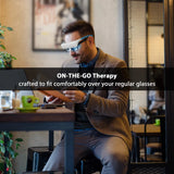 Red Light Therapy Glasses for Eye Health and Vision Improvement, Wearable Blue Light Therapy Glasses - Natural Good for Sleep, Seasonal Mood Disorders & Jet Lag