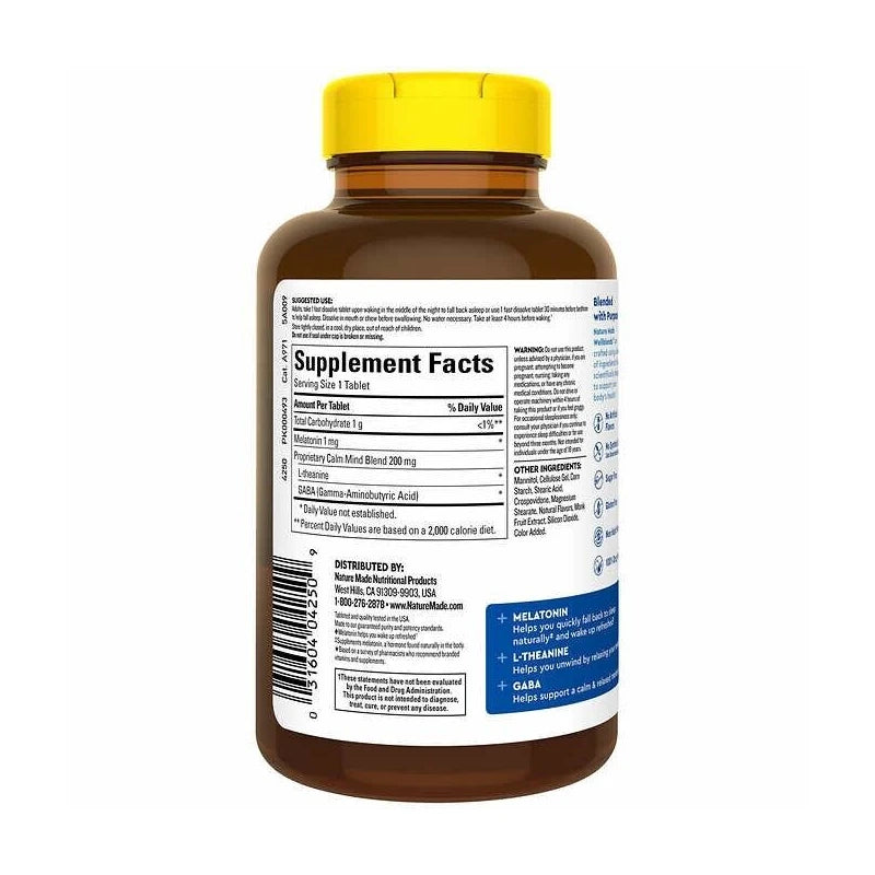 Nature Made Wellblends Back To Sleep, 120 Fast Dissolve Tablets