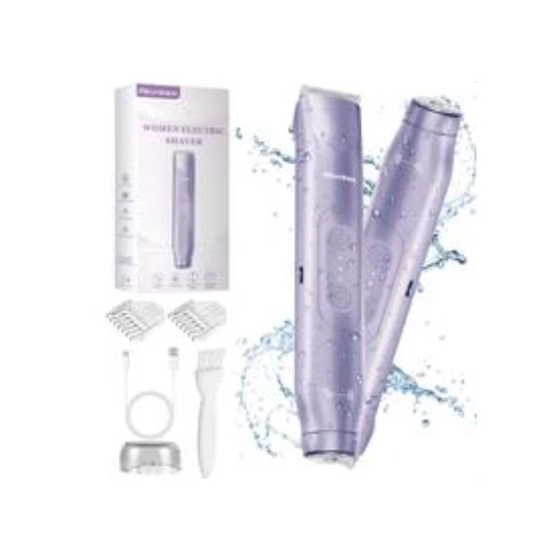 Akunbem Bikini Trimmer for Women, Electric Shaver and Razor Rechargeable 2-in-1 Body and Facial Epilator