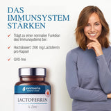 EVIMERIA Pure Lactoferrin 200 mg and Zinc | Helps Strengthen the Immune System | Supplement to Immune Defence | Lactoferrin Supplements | Stimulates Immune Defense | Twin Pack