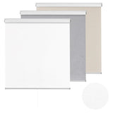 ChrisDowa Blackout Roller Shade Cordless Blinds for Indoor Windows Total Black Out Pull Down 34 Inch Blinds with Jacquard Fabric Thermal Insulated UV Protection for Home, Office (White, 34"W x 72"H)