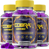 (3 Pack) CobraX Gummies, CobraX Gummies for Men, Cobra X Performance Shark Support Tank Ultra Pure Supplement Gomitas Advanced Formula Energy Review Stamina (180 Gummies)