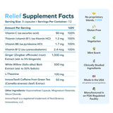 Cheers Relief | Next Morning Aid with Ginger + White Willow Bark | Feel Better After Drinking | 12 Doses | Ginger, White Willow Bark, L-Theanine, Caffeine