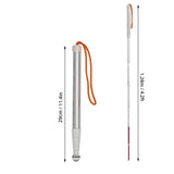 Telescopic Blind Walking Stick Anti Slip Shockproof Blind Reflective Guide Cane with Storage Bag for Visually Impaired People