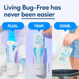 Shieldeck Flying Insect Trap Plug in - Indoor Fruit Fly Trap, Gnat Trap, and Mosquito Trap - Bug Catcher Traps with UV Light for House Indoors (1 Device + 5 Refills) (Device)