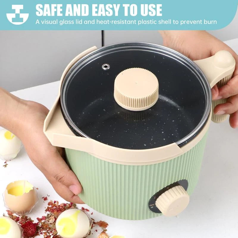TOAUTO 1.5L Handheld Candle Melting Pot Small Wax Melting Pot with Easy Pour Spout, Two Power Levels, Easy Clean Non-Stick for DIY Crafting Beginner Green/Purple - Color: Green-1.5L