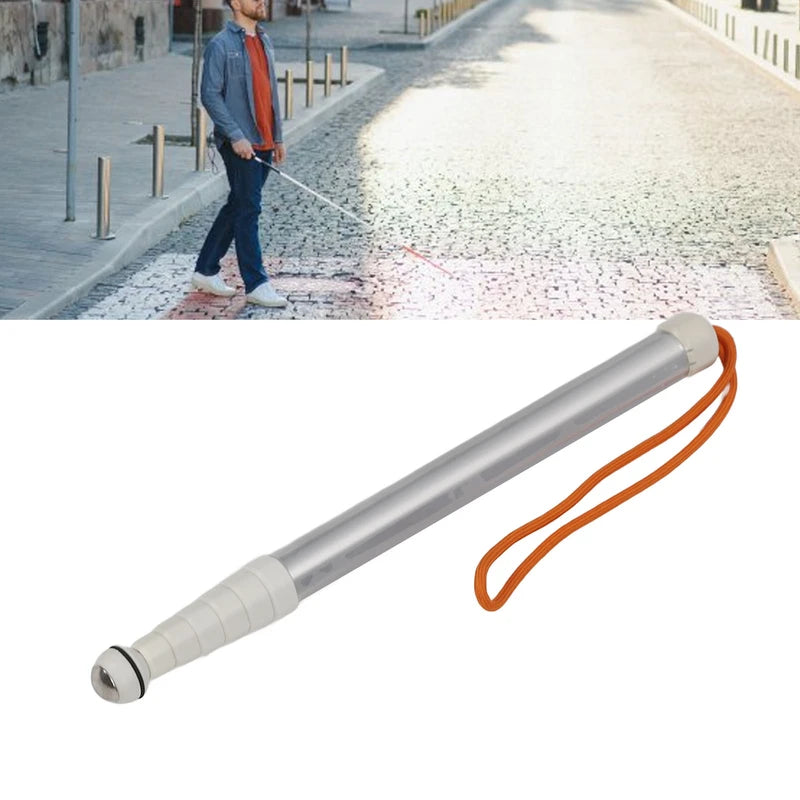 Telescopic Blind Walking Stick Anti Slip Shockproof Blind Reflective Guide Cane with Storage Bag for Visually Impaired People