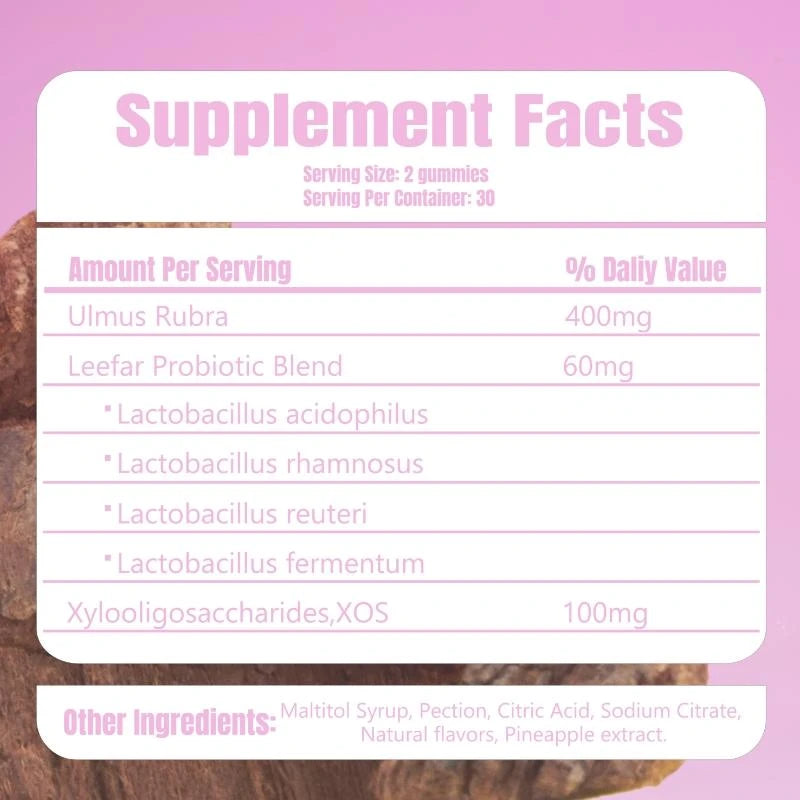 LEEFAR Her Juicy  Feminine Probiotics Gummies- All in One Solution with Slippery Elm and Prebiotics&Lactobacillus Probiotic Blend for Women’s pH Balance and Dryness - Hawaiian Pineapple Gummies 60 Count