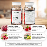 nooro Vital Flow Advanced Blood Circulation Supplement with Nitric Oxide Boost, Vitamin D3, Magnesium, Probiotic Blend, Veins Support Non-GMO and Gluten Free 120 Capsules
