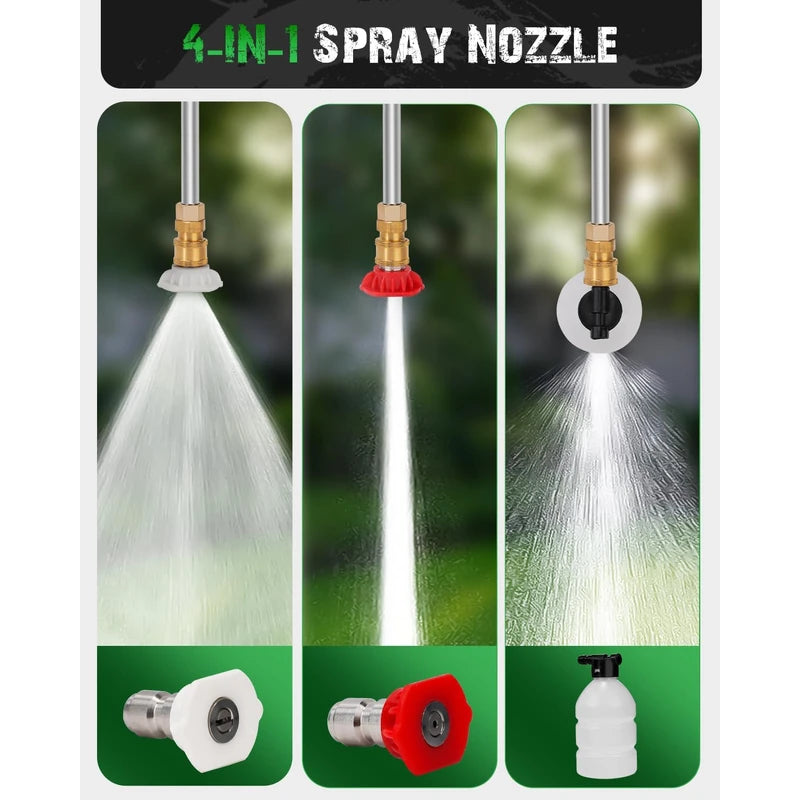 AORESAC Cordless Pressure Washer, Power Cleaner, MAX 800-PSI, 1.56 GPM, 24V Battery Powered Power Washer with Rechargeable 2000mAh Battery for Car/Floor Cleaning & Fence Cleaning