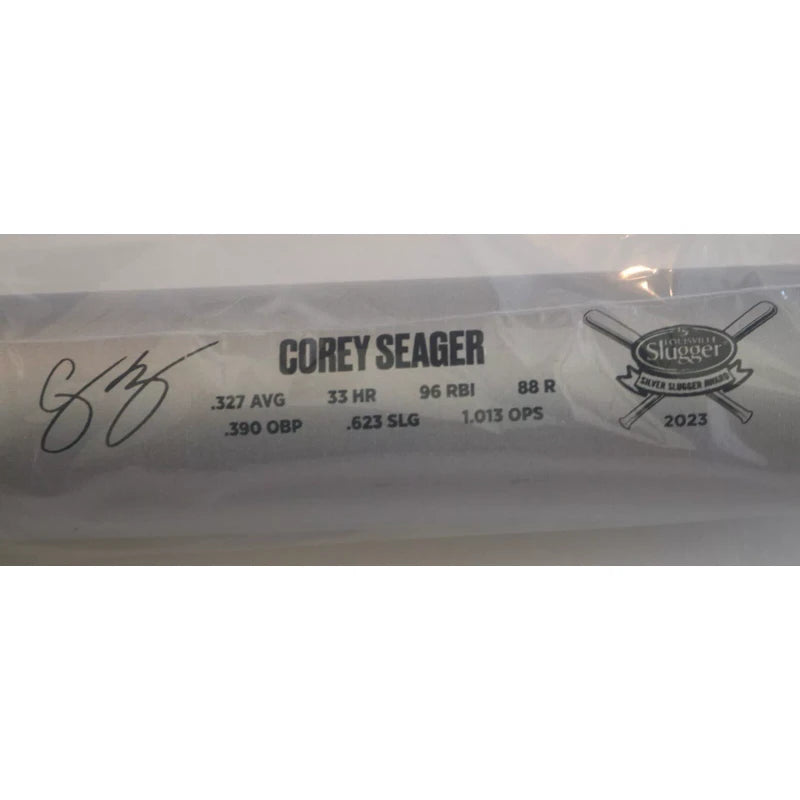2024 COREY SEAGER & MARCUS SEMIEN TEXAS RANGERS SILVER SLUGGER BAT (SGA) - NEW