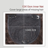 ICRAB Short Curly Real Human Hair Topper with Front Bangs for Women,Breathable Wiglets Hairpieces 5.1x5.1 Large Coverage Women Toupee Clip in Top Wavy Hair Pieces Topper(7",Light Brown)