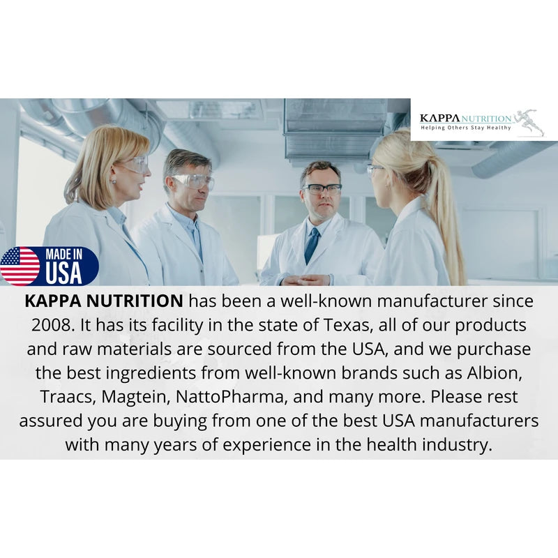 (150 Capsules), 2,253mg Per Serving, Providing 420mg Elemental Magnesium, L-Threonate, Bisglycinate Chelate, Malate, for Brain, Sleep, Stress, Cramps, Headaches, Energy, Heart from Kappa Nutrition.