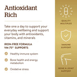 Solgar Iron-Free Formula VM-75, 180 Tablets - Multivitamin with Chelated Minerals - Vitamin A, B6, B12, C, D, E - Biotin, Magnesium, Calcium, Zinc - Vegan, Gluten & Dairy Free, Kosher - 180 Servings