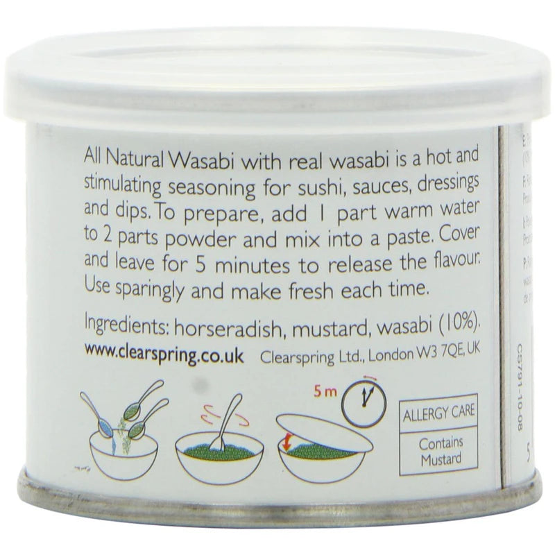 Clearspring Organic Japanese Wasabi Powder, 25g (Pack of 3)