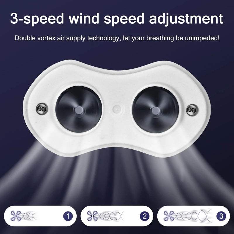 Anti Snoring Device,Electric Stop Snoring Solution,Adjustable Wind Speed Breathable Snoring Prevention for Men Women,Universal All Nose Shapes(White)