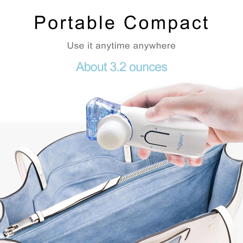 Nebulizer, Ultrasonic Portable Nebulizer, USB Rechargeable Portable Nebulizer with Mouthpiece, Nebulizer Machine for Adults & Kids with Auto Clean, Travel, Home, Daily use