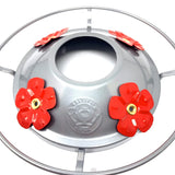 Grateful Gnome - Metal Top with Round Perch and 4 Flower Ports for Hummingbird Feeders - ONLY FITS GRATEFUL GNOME FEEDERS - TOP ONLY